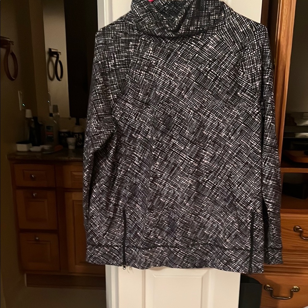Talbots Navy and White Patterned Tunic